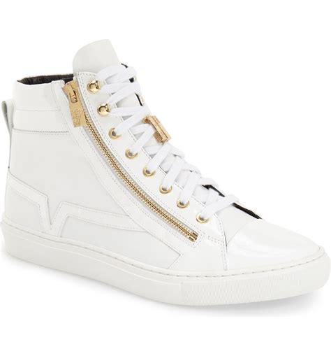 sneakers versace uomo|Versace zipped high top sneakers.